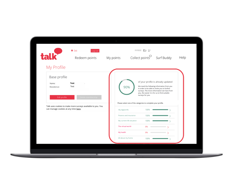 Talk online panel profile